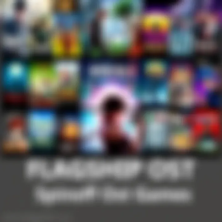 A colorful collage featuring game covers of flagship original soundtracks and various spinoff titles showcasing their unique art styles and themes.