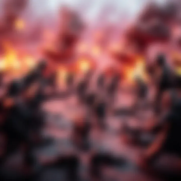 A strategic tabletop scene from Flames of War, showing players positioning their armies for a decisive early game move.