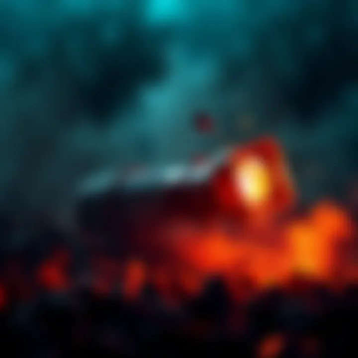 A visual representation of the flash bang device alongside a somber backdrop, indicating the gravity of the incident.