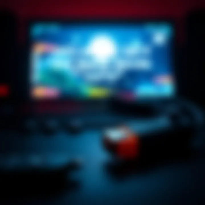 Flash Drive with Game Saves A 128GB flash drive connected to a gaming console showing a backup screen for No Man's Sky game saves.