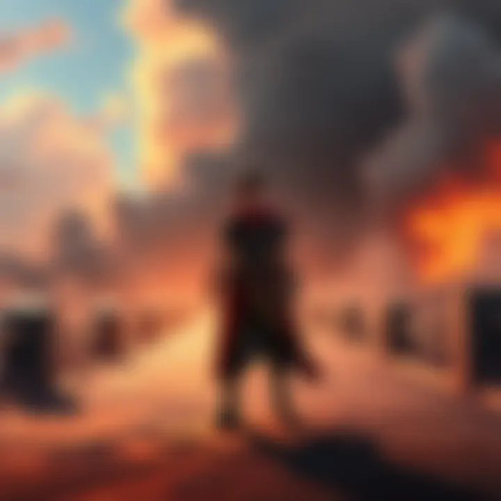 A character standing at a crossroads, contemplating their choices with a hopeful expression, symbolizing the journey of self-improvement.