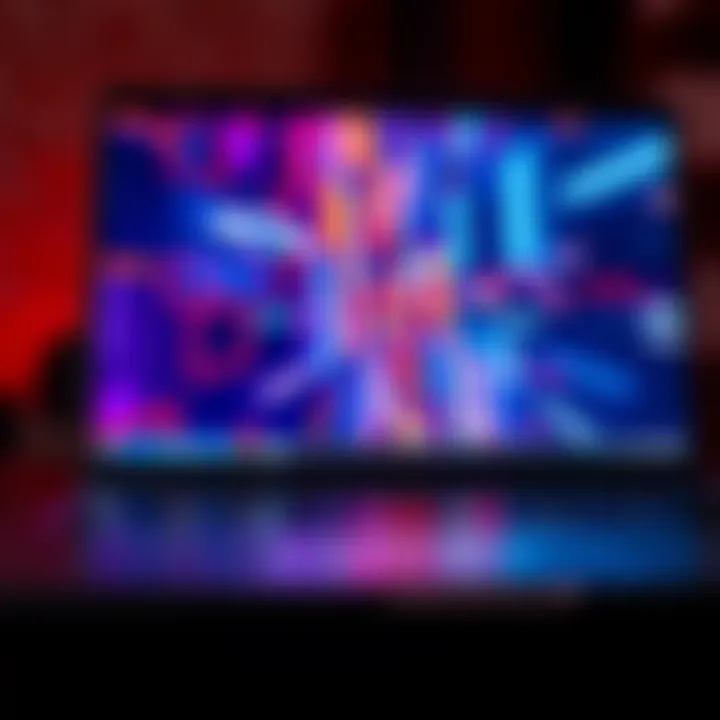 Flickering screen on a laptop A laptop screen displaying flickering images and lines, indicating a display problem