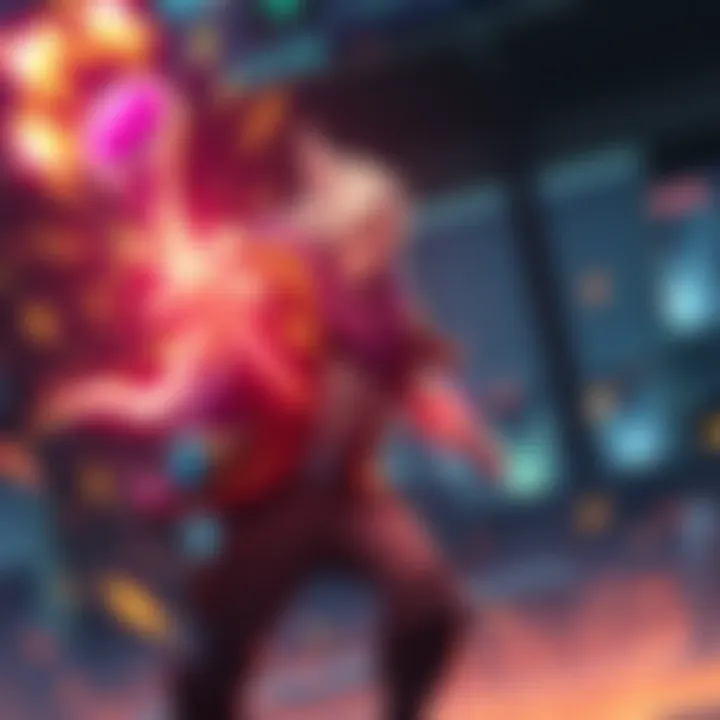 Flickering Flail Move in Action A character uses the flickering flail's special move in a new game mode, showcasing bright effects and dynamic motion.