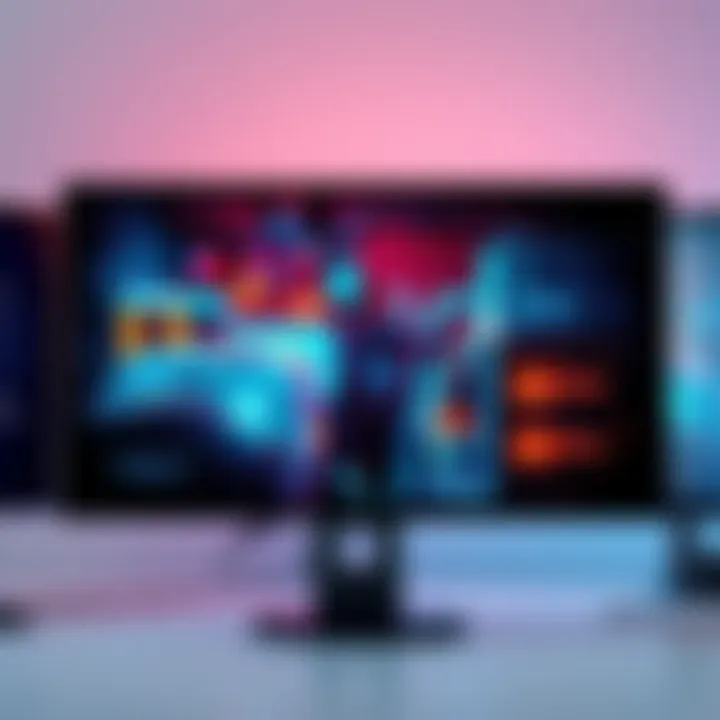 A close-up view of a computer monitor displaying flickering images, indicating a power issue.