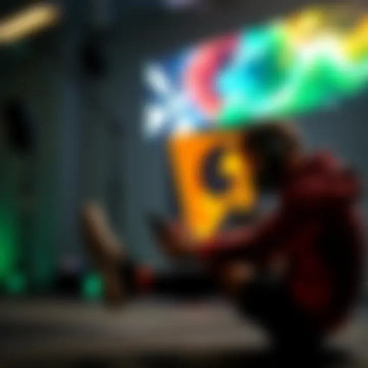 Player practicing flipreset skills A gamer executing a flipreset move in a training setup