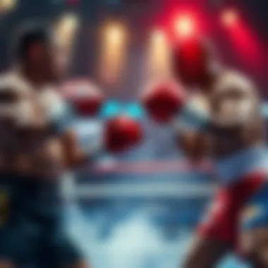 Two flyweight boxers fighting in a ring, showcasing their skills and athleticism, with a focus on the significance of the number 47 in the match.