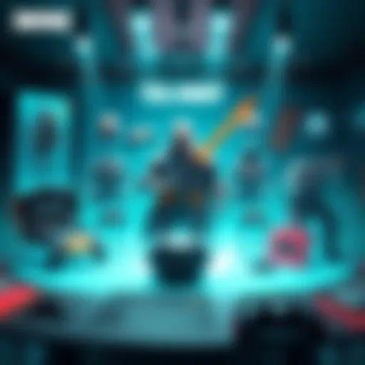 FNCS Teal Knight Bundle Display A vibrant display of the FNCS Teal Knight Bundle items including skins and accessories for gamers