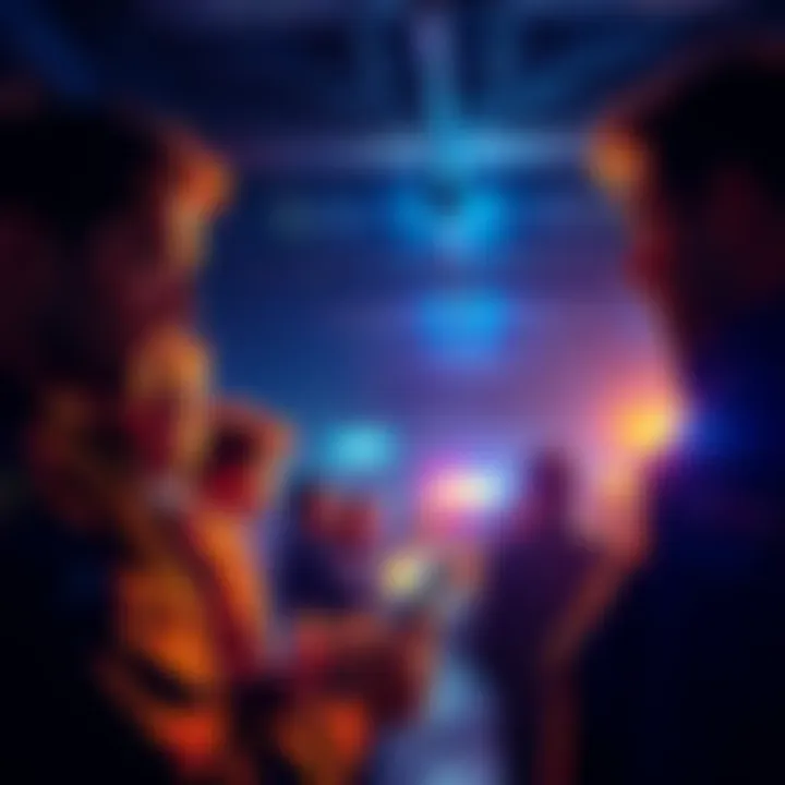 People discussing the FNSM app and comparing it to the police radio feature, with comments and smartphones visible.