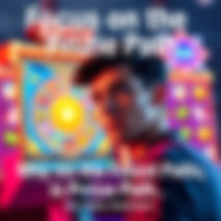 A player looking at a game screen showing the prize path and spins, with a thoughtful expression