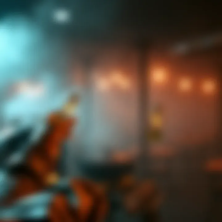 Fog vials in gameplay A player character holding fog vials while looking at a BBQ grill, debating their effectiveness against killers' perks.