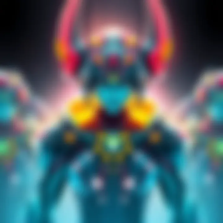 A digital artwork of Follie, showcasing her unique design and character traits, surrounded by contrasting player reactions in the Warframe community.