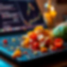 A laptop keyboard covered in spilled food during a dinner mishap