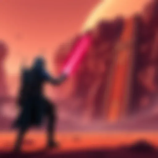 Force Staff in Gameplay A character using Force Staff to push an enemy toward an ultimate wall on Mars