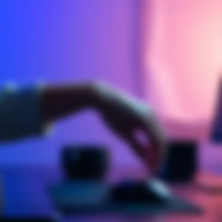 Forearm stretching to relieve tension A person stretching their forearm to relieve pain from mouse use