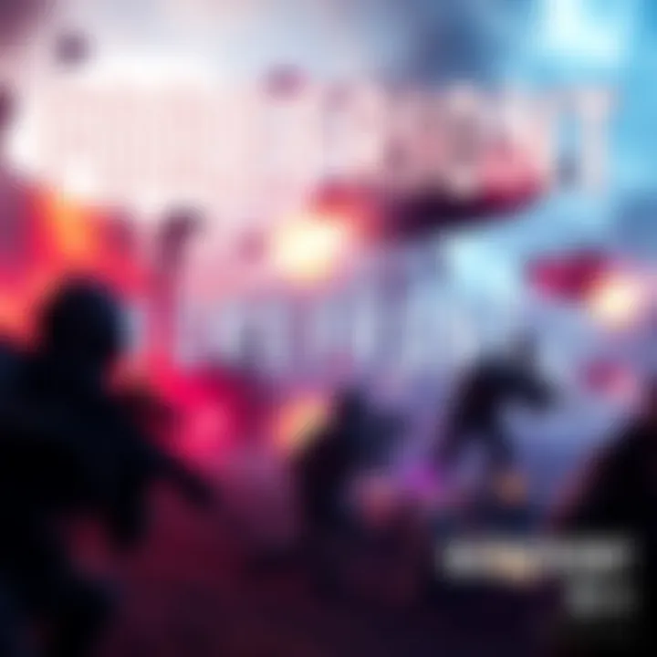 A vibrant scene from Forefront featuring intense combat with soldiers and vehicles in a VR environment