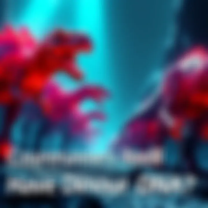 An artistic depiction of forerunners resembling prehistoric creatures, hinting at their connection to dinosaurs