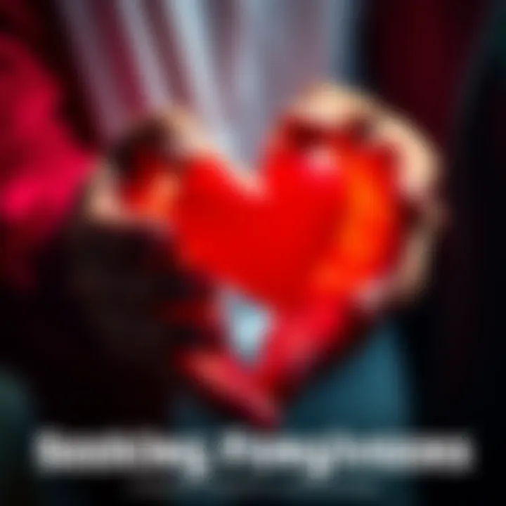 Individual holding a heart symbol, expressing a plea for forgiveness and understanding.