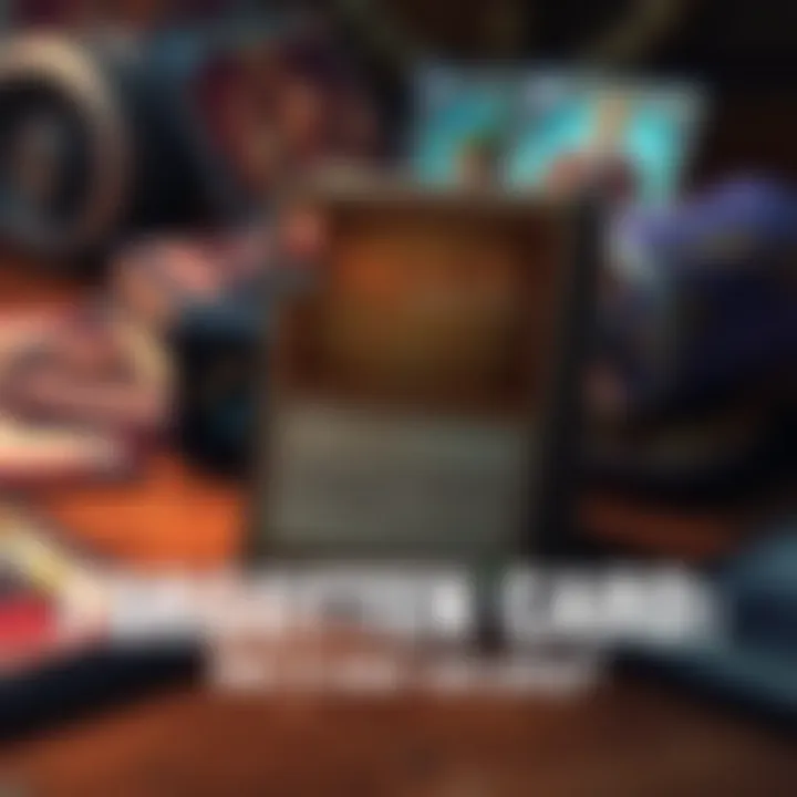 An old card on a table, showing worn edges and faded colors, with a stat boost highlighted, surrounded by other more popular cards.