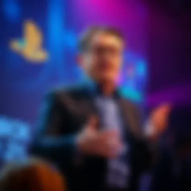 A former PlayStation executive giving a speech about Xbox's misunderstanding of gaming industry dynamics.