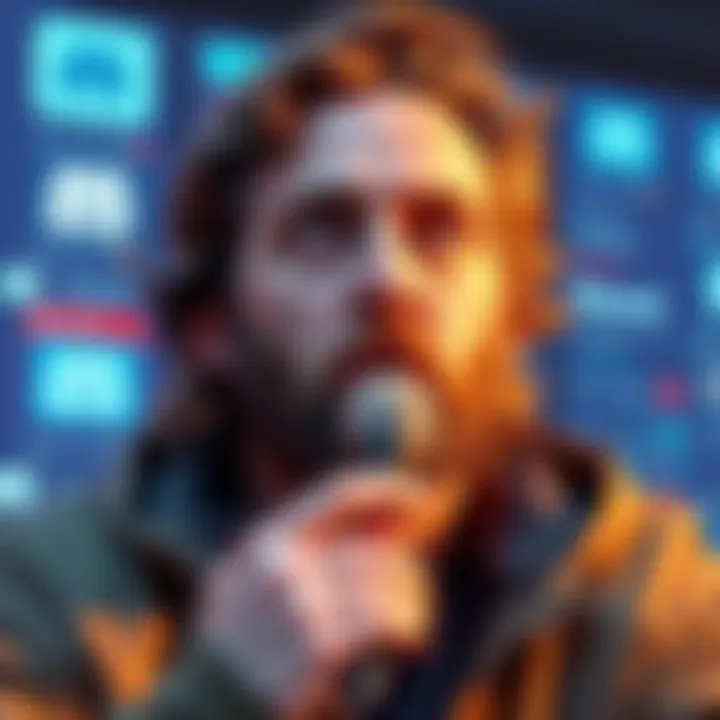 Forsen speaking about the importance of Discord for community engagement, with a background of Discord logos and chat screens