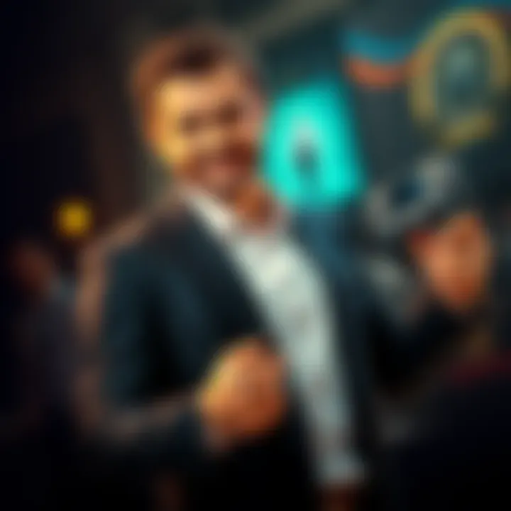 Forsen wearing a stylish suit holding a gaming controller with a confident smile, representing his status as Kingsman in the gaming community