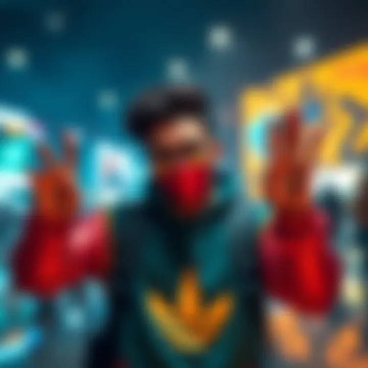 Forsen showcasing his new merchandise and updated intro screen design, with colorful graphics and logos