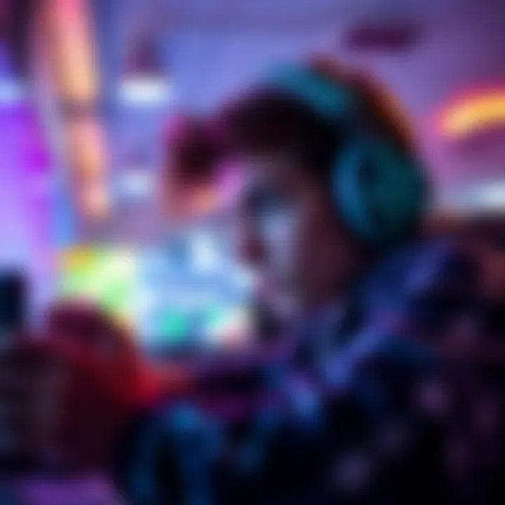 Forsen focused on his screen, immersed in a Minecraft speedrun challenge with vibrant graphics and intense gameplay.