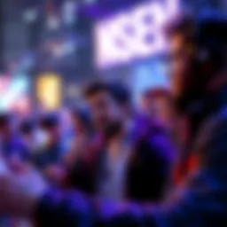 Forsen engaging with fans during the NLC preshow event, ready to answer questions about League of Legends.