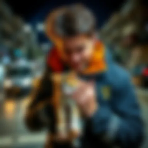 Forsen Rescues Kitten in Cyprus Forsen holding a rescued stray kitten on the streets of Cyprus, showing compassion and care.