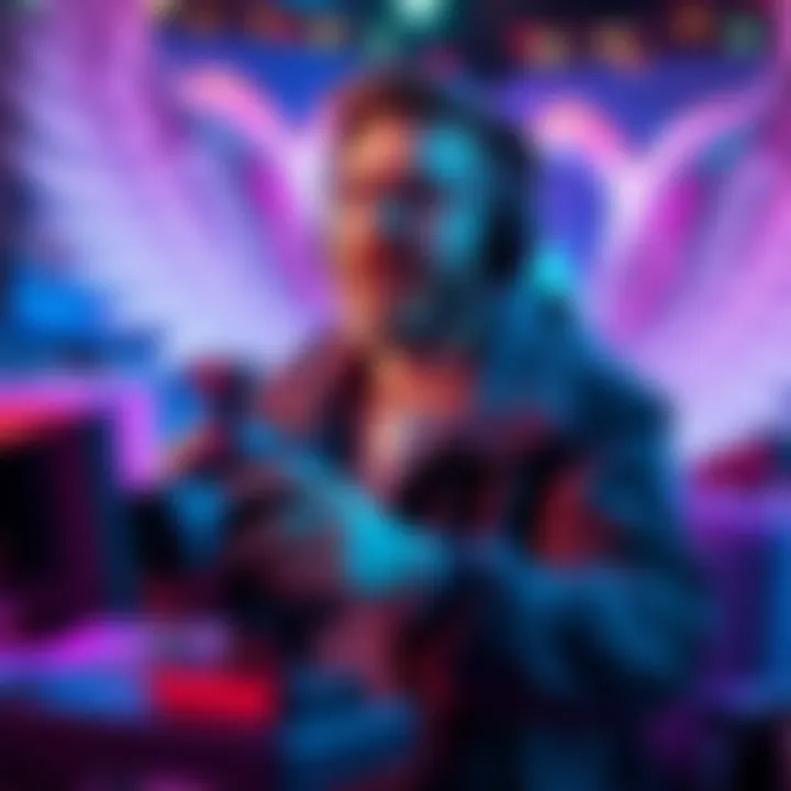 Forsen streaming with a vibrant background, showcasing his unique style and bold personality