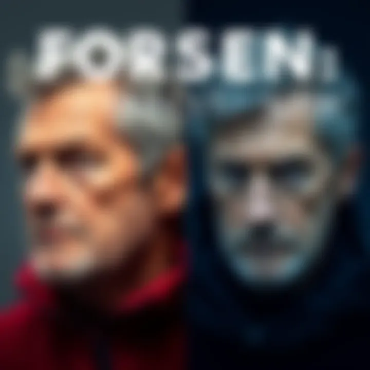 A comparison of Forsen's appearance from three years ago to now, showing changes like wrinkles and gray hair.