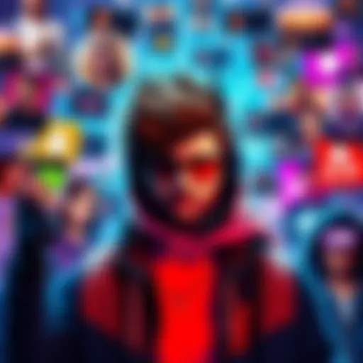 A vibrant collage of memes and online chats illustrating Forsen's influence on internet communities.