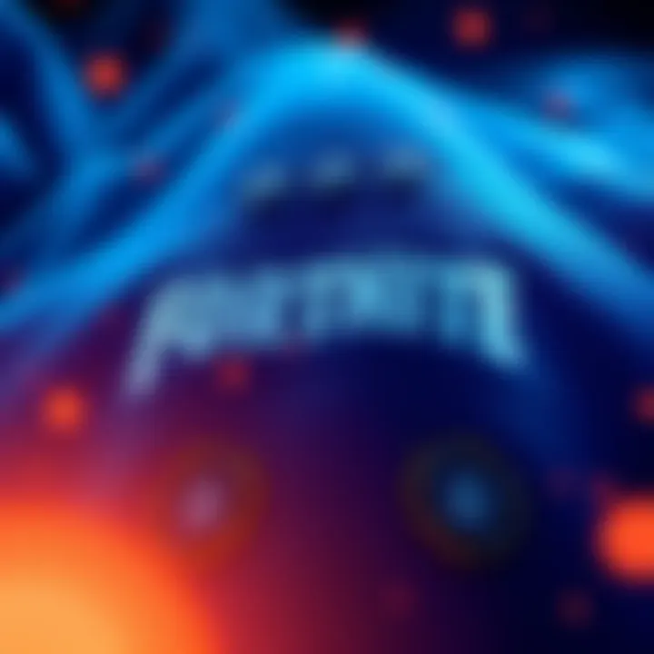 Fortnite Blanket Symbols Close-up of the Fortnite blanket showing three circles above the logo and three badges below it.