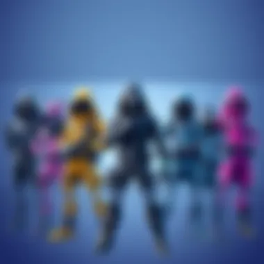A collage of popular Fortnite battle pass skins from previous seasons, showcasing their unique styles and colors.
