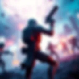 A Fortnite character is being pushed back into the storm while trying to battle opponents, showing frustration in a competitive setting.