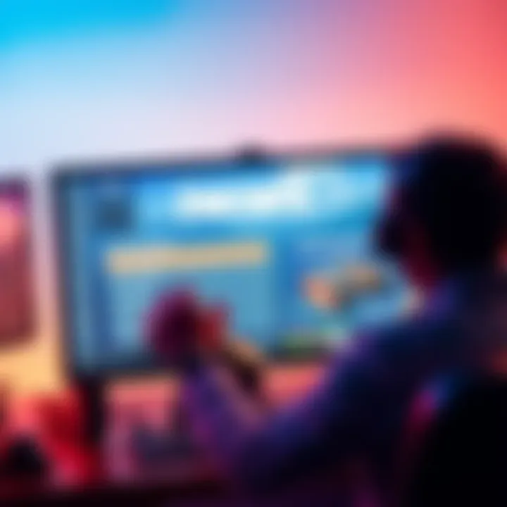 A gamer adjusting settings on a computer screen displaying Fortnite graphics options for better GPU performance.