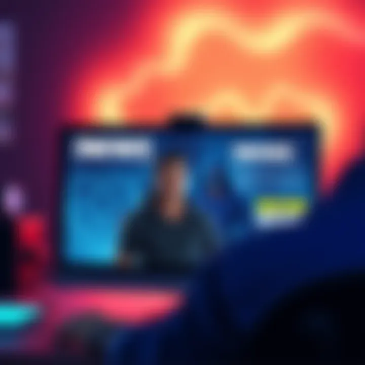 A computer screen showing the Fortnite account recovery process with a player looking concerned.