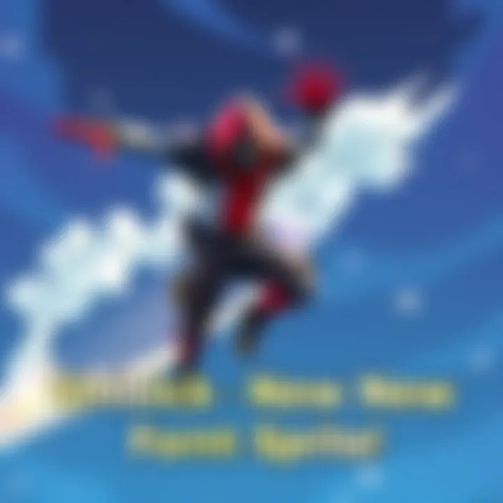 A Fortnite character performing an air dash while airborne, displaying a dynamic movement with a cloud trail behind them, emphasizing the new gameplay feature.