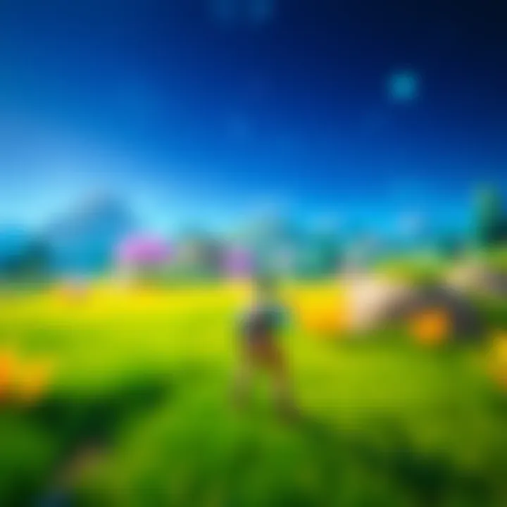 A screenshot showing blurry textures and flat models in Fortnite gameplay, highlighting the graphics issue.