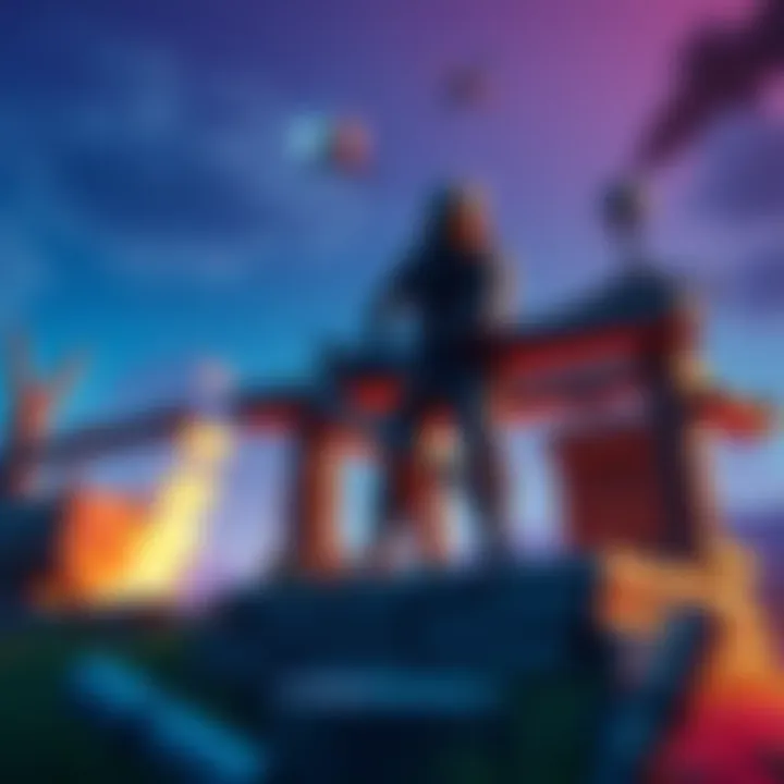 A Fortnite character building a structure during gameplay, showcasing the building mechanics in action.