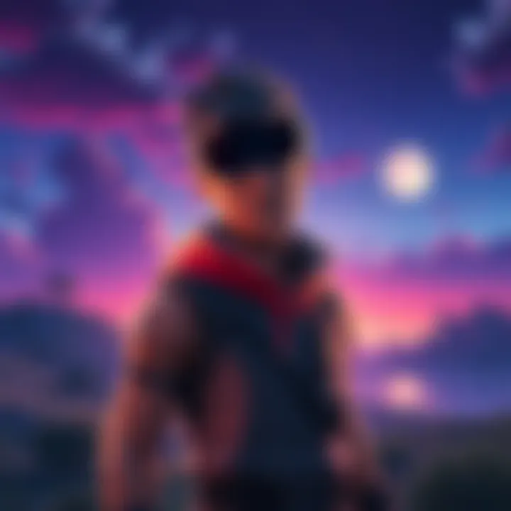 Fortnite character looking sad A Fortnite character stands with a sad expression in a colorful landscape, reflecting on changes in the game.