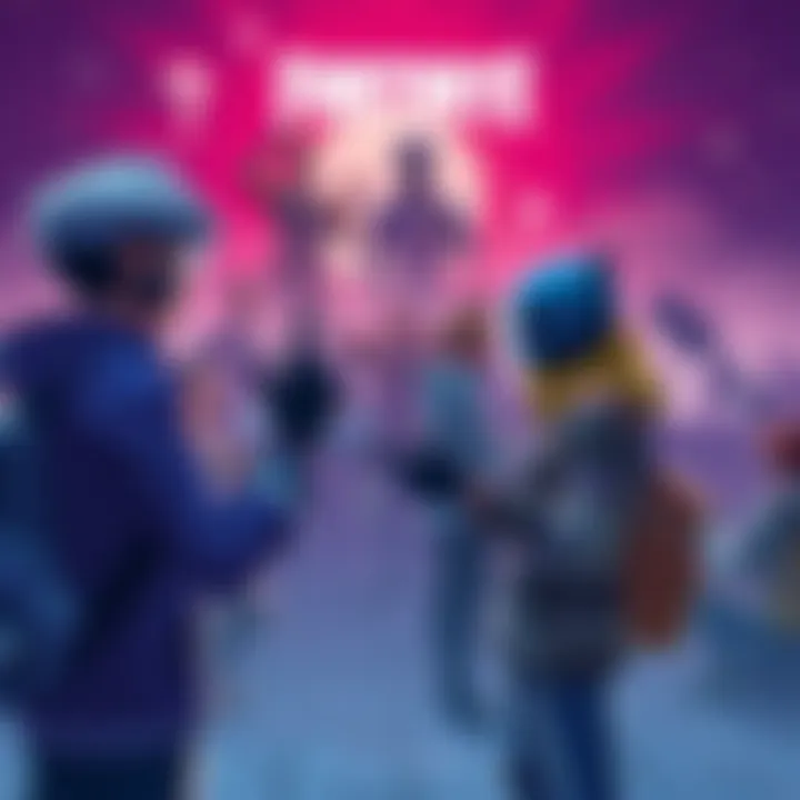 Fortnite collaboration controversy Illustration showing Fortnite characters debating over AI issues with a confused crowd in the background