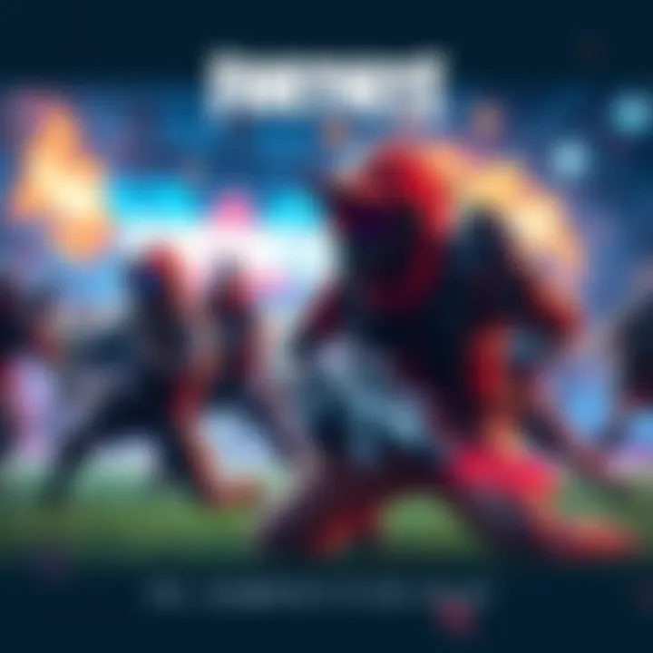 Fortnite Competitive Play Players engaging in a Fortnite tournament, showcasing intense gameplay and teamwork.