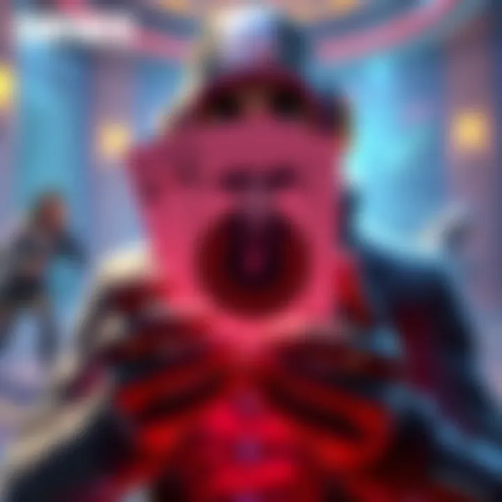 A player in Fortnite displays the sought-after Dealers Deck item featuring the Quinn of Spades set against a game background.