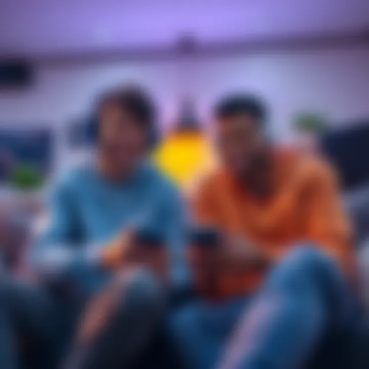 Two gamers collaborating in Fortnite Zero Build mode, smiling and enjoying their game session together at home.