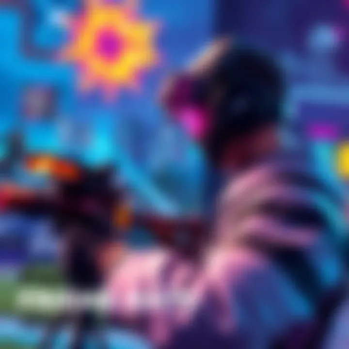 A Fortnite player experiencing frame rate drops with gameplay visuals in the background