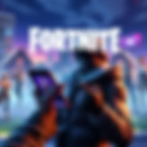 A player checking a mobile app to see which friends are online in Fortnite