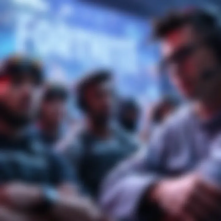 Players expressing frustration over Fortnite's performance mode update with game visuals in the background