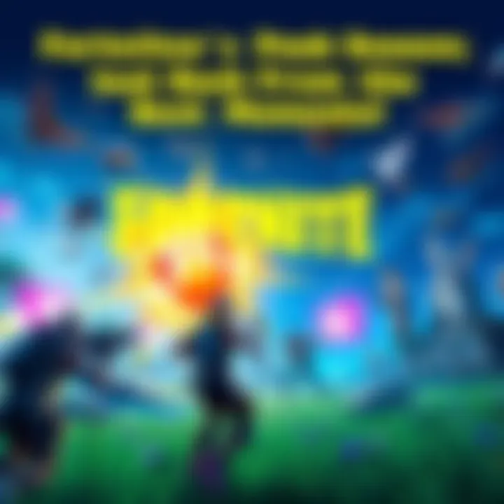 A vibrant scene showcasing Fortnite players in action during an exciting match, capturing their favorite moments from the season.