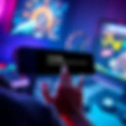 Fortnite gameplay on a gaming deck A person frustrated while trying to play Fortnite on a gaming deck, showing an error message related to anti-cheat measures.
